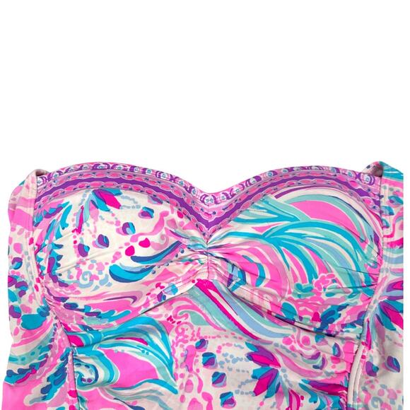 Lilly Pulitzer Jimmi Tankini Top Only Girl’s 6 Prosecco Pink Don’t Be Jelly - Picture 3 of 9